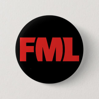 Chapa Redonda De 5 Cm Insignia oficial de FML: FML rojo/negro