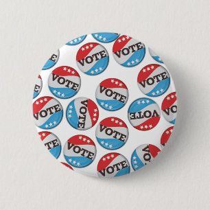 Chapa Redonda De 5 Cm Insignia retro de voto