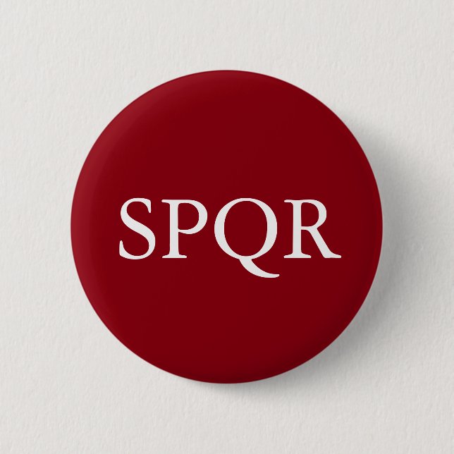 Chapa Redonda De 5 Cm Insignia SPQR (Anverso)