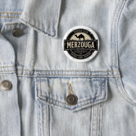 Chapa Redonda De 5 Cm Insignia Vintage Paseo en Camello Merzouga Sahara