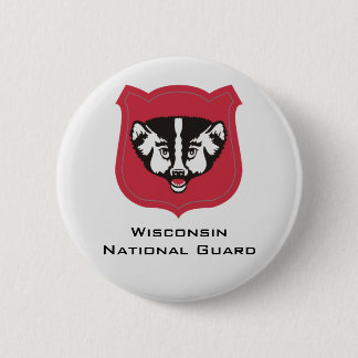 Chapa Redonda De 5 Cm Insignias del Guardia Nacional de Wisconsin -