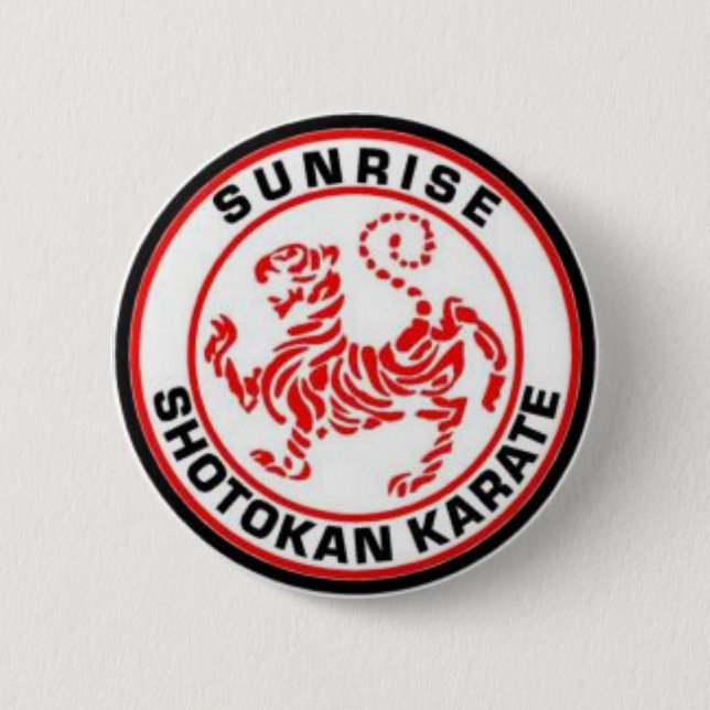 Chapa Redonda De 5 Cm Insignias del karate de Shotokan de la salida del (Anverso)