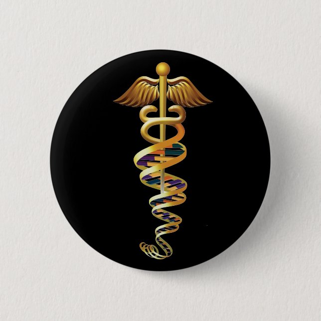 Chapa Redonda De 5 Cm Insignias médicas (Anverso)