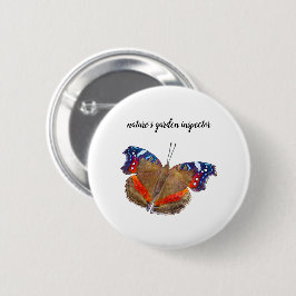 Chapa Redonda De 5 Cm Inspector de jardín de la naturaleza