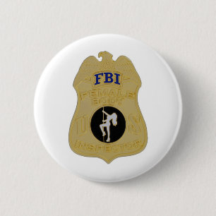 Chapa Redonda De 5 Cm inspector del cuerpo femenino del fbi