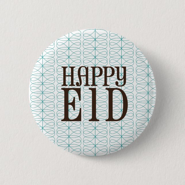 Chapa Redonda De 5 Cm Instinto feliz de Eid (Anverso)