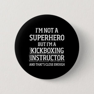 Chapa Redonda De 5 Cm Instructor de Kickboxing Entrenamiento de Kick Box