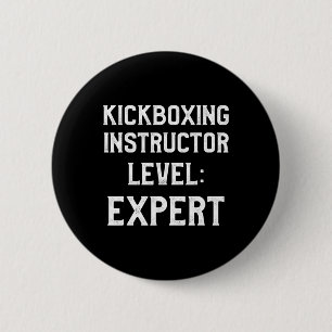 Chapa Redonda De 5 Cm Instructor de Kickboxing Entrenamiento de Kick Box