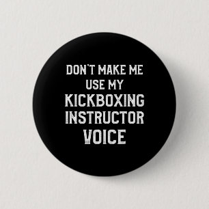 Chapa Redonda De 5 Cm Instructor de Kickboxing Entrenamiento de Kick Box