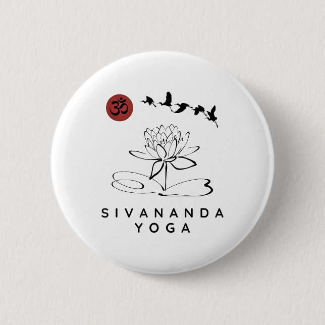 Chapa Redonda De 5 Cm Instructor de Yoga de Sivananda _ Sivananda Yoga B (Anverso)