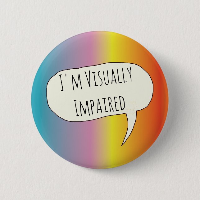 Chapa Redonda De 5 Cm Insuficiencia visual ciego visual (Anverso)