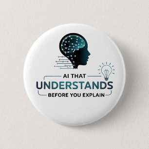 Chapa Redonda De 5 Cm Inteligencia Artificial Smart Tech Design