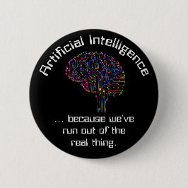 Chapa Redonda De 5 Cm Inteligencia artificial vs cosas reales