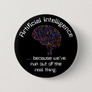 Chapa Redonda De 5 Cm Inteligencia artificial vs cosas reales
