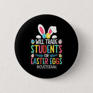 Chapa Redonda De 5 Cm Intercambiará estudiantes por huevos de pascua cus
