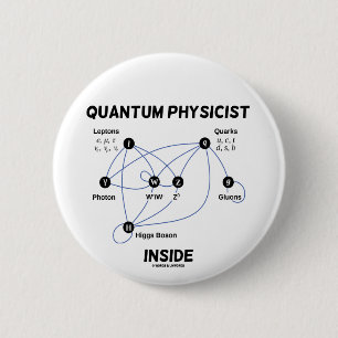 Chapa Redonda De 5 Cm Interior del físico de Quantum (bosón de Higgs d