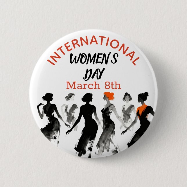 Chapa Redonda De 5 Cm International Women's Day | Celebrating Women (Anverso)
