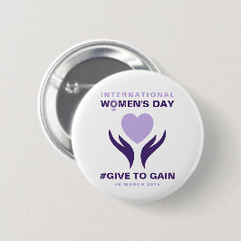 Chapa Redonda De 5 Cm International Women's Day Give To Gain 2026