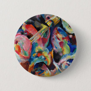 Chapa Redonda De 5 Cm Inundación De Improvisación De Kandinsky (1914)