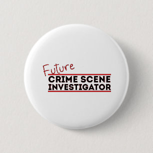 Chapa Redonda De 5 Cm Investigador de la escena del crimen en el futuro
