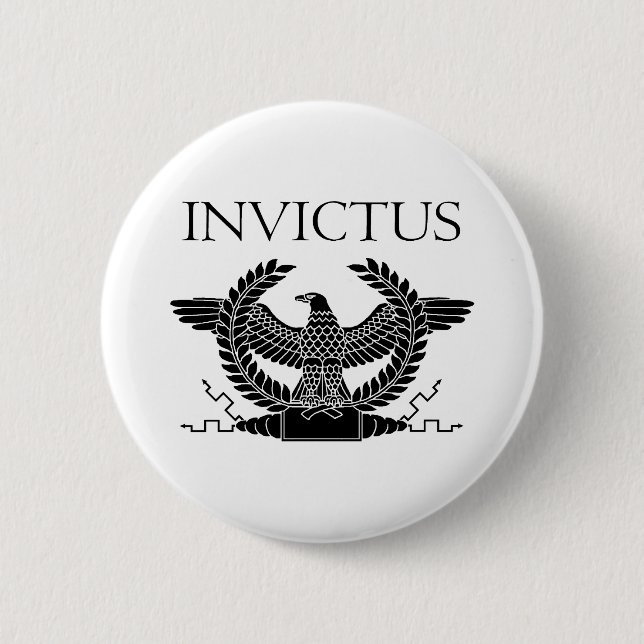 Chapa Redonda De 5 Cm Invictus Black Eagle (Anverso)