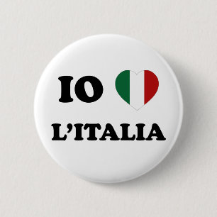 Chapa Redonda De 5 Cm Io Amo Italia