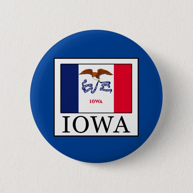 Chapa Redonda De 5 Cm Iowa (Anverso)