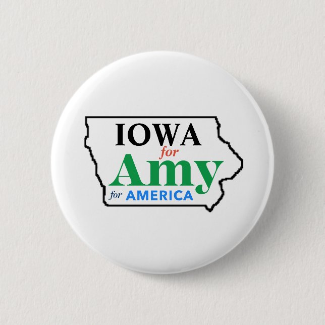 Chapa Redonda De 5 Cm Iowa para el Amy (Anverso)