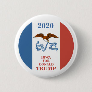 Chapa Redonda De 5 Cm Iowa por Donald Trump 2020