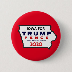 Chapa Redonda De 5 Cm Iowa por la valla de Trump 2020