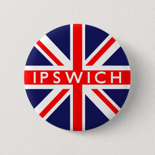 Chapa Redonda De 5 Cm Ipswich : Bandera británica