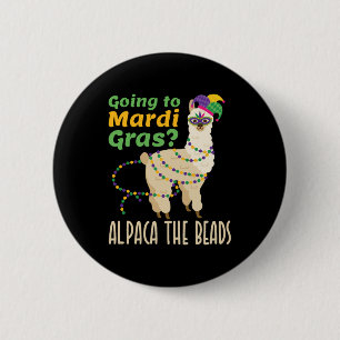 Chapa Redonda De 5 Cm Ir al Mardi Gras Alpaca las cuentas