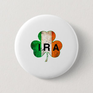 Chapa Redonda De 5 Cm Ira Irlandés Afortunado Shamrock Día de San Patric
