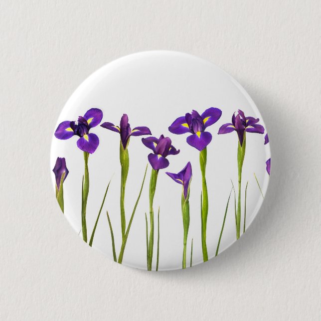 Chapa Redonda De 5 Cm Iris púrpuras - plantilla modificada para (Anverso)