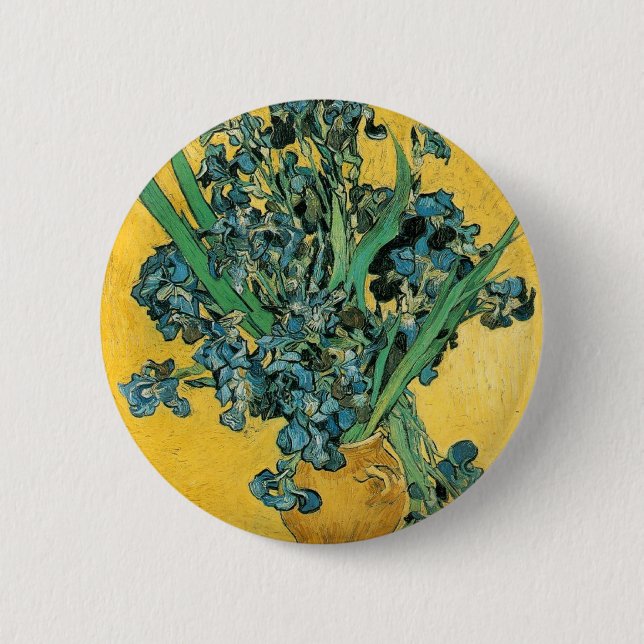 Chapa Redonda De 5 Cm Irises - Van Gogh - c1890 (Anverso)