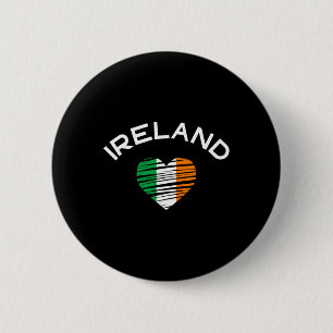 Chapa Redonda De 5 Cm Irlanda Corazón San Patricio Orgullosa Bandera Irl