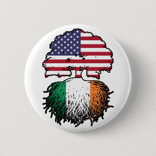 Chapa Redonda De 5 Cm Irlanda Estados Unidos Estados Unidos
