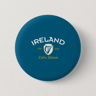 Chapa Redonda De 5 Cm Irlanda Nación Celta Establecida 1541