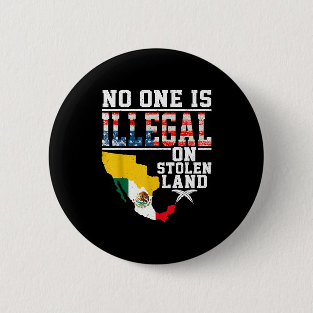 Chapa Redonda De 5 Cm Is Illegal On Stolen Land Native Americans  (Anverso)