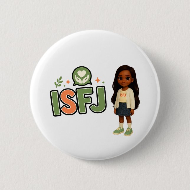 Chapa Redonda De 5 Cm ISFJ — A Guardiã da Harmonia (Anverso)