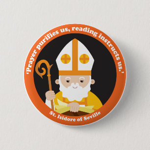 Chapa Redonda De 5 Cm Isidore de Sevilla