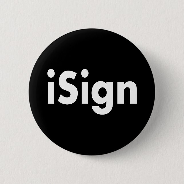 Chapa Redonda De 5 Cm iSign (Anverso)