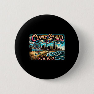Chapa Redonda De 5 Cm Isla Coney Nueva York Viajes Verano Vacaciones Fam