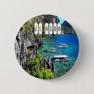 Chapa Redonda De 5 Cm Isla El Nido en Palawan, Filipinas