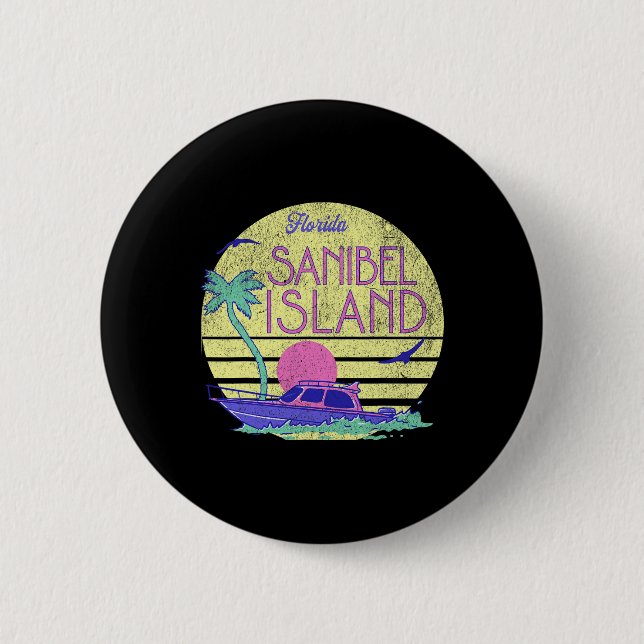 Chapa Redonda De 5 Cm Isla Sanibel _1  (Anverso)