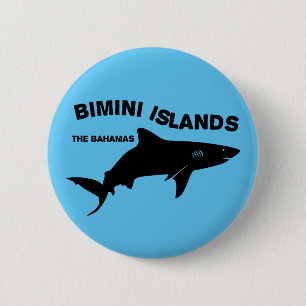 Chapa Redonda De 5 Cm Islas Bimini Scuba Buceando con tiburones - Bahama