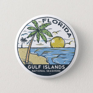 Chapa Redonda De 5 Cm Islas del Golfo Pérsico Nacional Florida Vintage