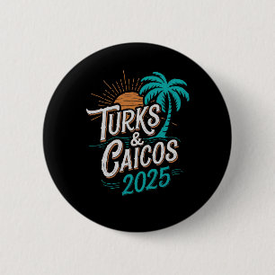 Chapa Redonda De 5 Cm Islas Turcas y Caicos 2025 Souvenirs de vacaciones