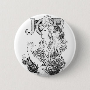 Chapa Redonda De 5 Cm ISOGS de Alphonse Mucha JOB