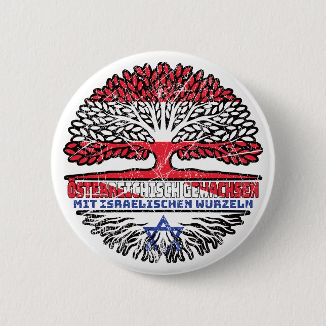 Chapa Redonda De 5 Cm Israel Israelisch Österreichisch Österreich Baum (Anverso)